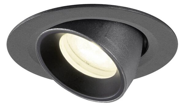 LA 1010068 NUMINOS® GIMBLE XS Stropní vestavné svítidlo, 4000 K, 55°, IP20, kulaté, černá - BIG WHITE (SLV)