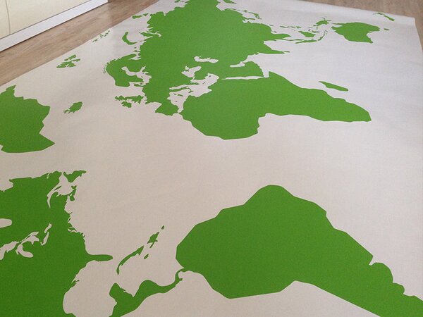 Mapa světa samolepka na zeď 100 x 49 cm