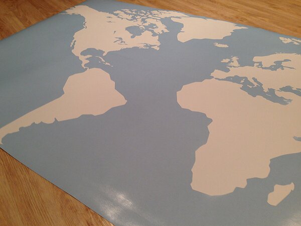 Mapa světa samolepka na zeď 100 x 49 cm