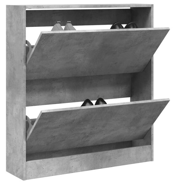 Botník betonově šedý 80 x 21 x 87,5 cm kompozitní dřevo