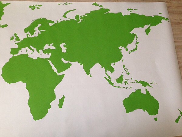 Mapa světa samolepka na zeď 100 x 49 cm