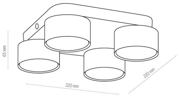 Stropní svítidlo SPACE 4xGX53/15W/230V bílá