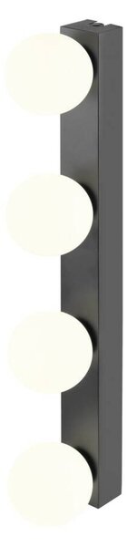 BIG WHITE SLV SUN Mirror nástěnné svítidlo pro povrchovou montáž, čtyřnásobné, 2700/3000/4000 K, tlačítko TOUCH, 18 W, IP44, černá 1010193