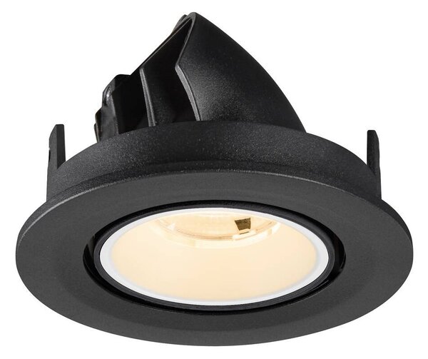 LA 1009380 NUMINOS® GIMBLE S Stropní vestavné svítidlo, 2700 K, 20°, IP20, kulaté, černé / bílé - BIG WHITE (SLV)