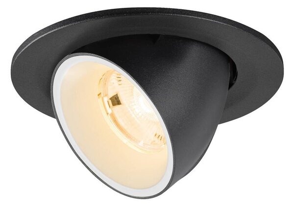 LA 1009380 NUMINOS® GIMBLE S Stropní vestavné svítidlo, 2700 K, 20°, IP20, kulaté, černé / bílé - BIG WHITE (SLV)