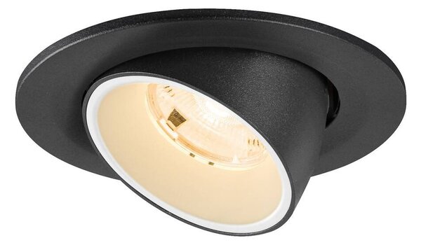 LA 1009380 NUMINOS® GIMBLE S Stropní vestavné svítidlo, 2700 K, 20°, IP20, kulaté, černé / bílé - BIG WHITE (SLV)