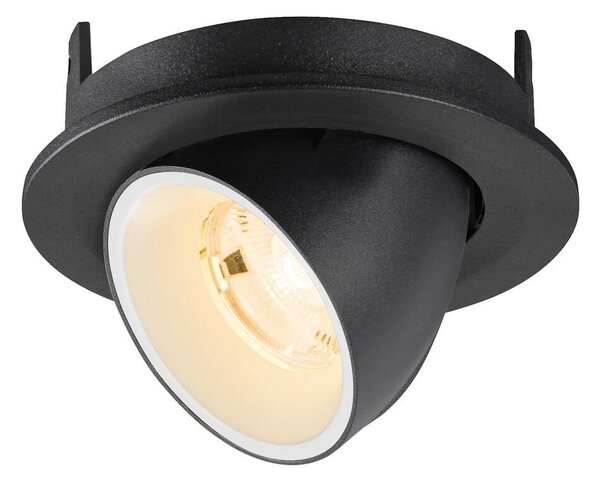 LA 1009380 NUMINOS® GIMBLE S Stropní vestavné svítidlo, 2700 K, 20°, IP20, kulaté, černé / bílé - BIG WHITE (SLV)