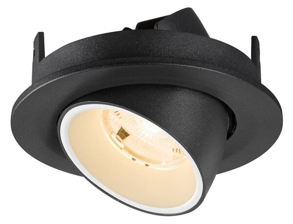 LA 1009380 NUMINOS® GIMBLE S Stropní vestavné svítidlo, 2700 K, 20°, IP20, kulaté, černé / bílé - BIG WHITE (SLV)