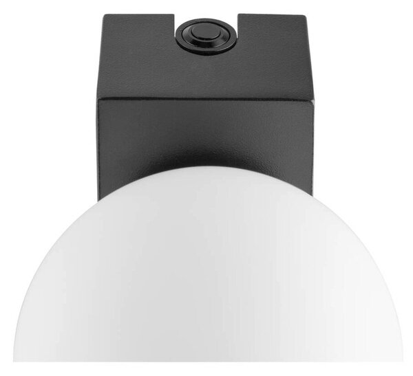 BIG WHITE SLV SUN Mirror nástěnné svítidlo pro povrchovou montáž, čtyřnásobné, 2700/3000/4000 K, tlačítko TOUCH, 18 W, IP44, černá 1010193