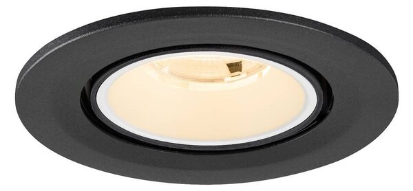 LA 1009380 NUMINOS® GIMBLE S Stropní vestavné svítidlo, 2700 K, 20°, IP20, kulaté, černé / bílé - BIG WHITE (SLV)