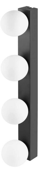 BIG WHITE SLV SUN Mirror nástěnné svítidlo pro povrchovou montáž, čtyřnásobné, 2700/3000/4000 K, tlačítko TOUCH, 18 W, IP44, černá 1010193