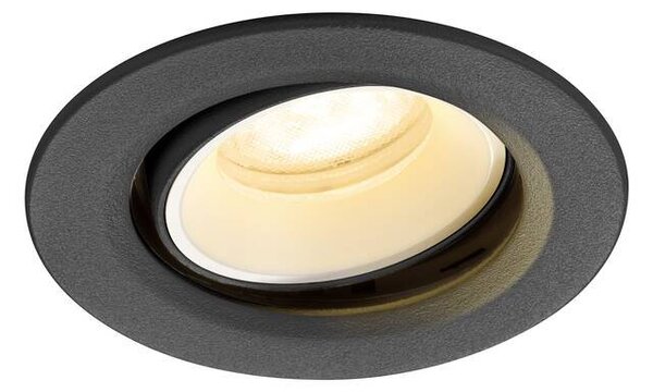 LA 1009350 NUMINOS® MOVE XS Stropní vestavné svítidlo, 3000 K, 55°, IP20, kulaté, černé / bílé - BIG WHITE (SLV)