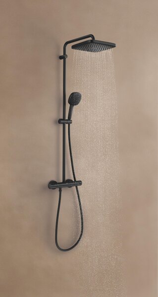 Grohe Vitalio Comfort sprchová sada na stěnu s termostatem s dešťovou sprchou černá 266962431