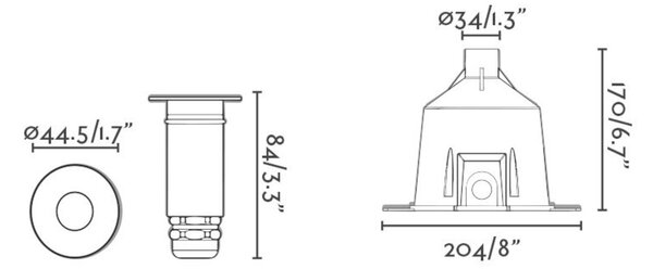 FARO NOK 44 zapuštěné svítidlo do bazénu, matný nikl