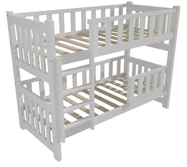 Vomaks Patrová postel PP 026 se zábranou Rozměr: 80 x 180 cm, Barva: barva bílá, Prostor mezi lůžky: 80 cm