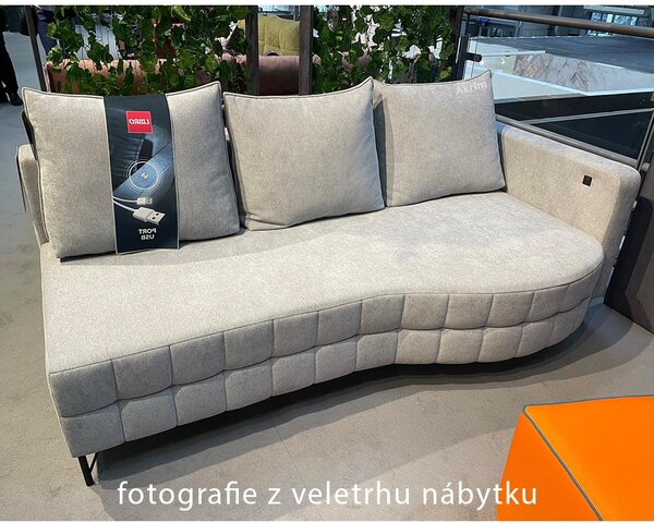 Rozkládací pohovka TWIGGY | 212 cm | PRAVÁ | EXTRA KVALITA | zabudovaný USB port | VÝBĚR TKANIN