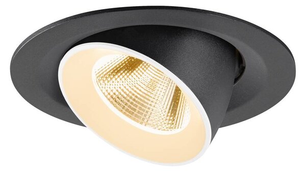 LA 1009542 NUMINOS® GIMBLE M Stropní vestavné svítidlo, 2700 K, 20°, černé / bílé - BIG WHITE (SLV)