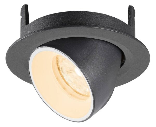 LA 1010027 NUMINOS® GIMBLE XS Stropní vestavné svítidlo, 2700 K, 20°, IP20, kulaté, černé / bílé - BIG WHITE (SLV)