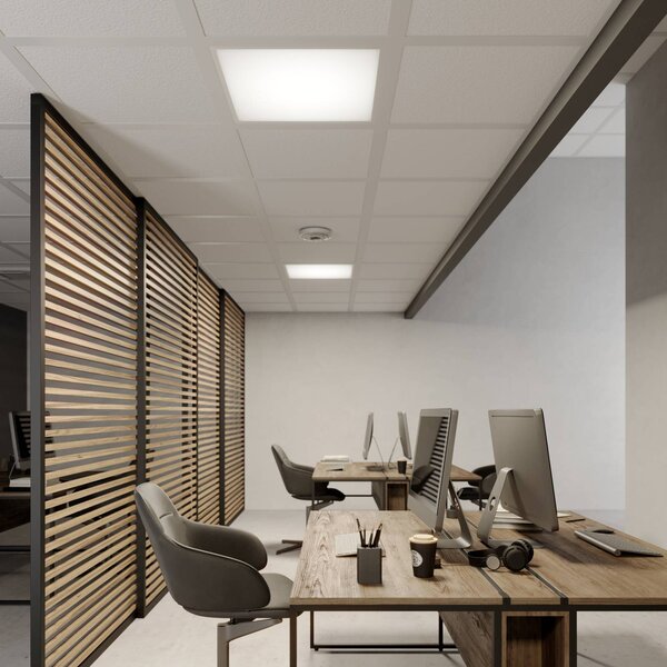 Arcchio LED vkládací panel Vinas, 4 000 K, 36 W, 62 cm x, Bílá / opál, Pracovna / kancelář, Plast, Moderní, Podhledové stropní svítidlo