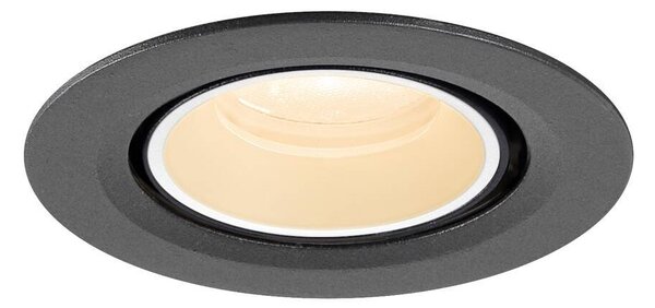LA 1010027 NUMINOS® GIMBLE XS Stropní vestavné svítidlo, 2700 K, 20°, IP20, kulaté, černé / bílé - BIG WHITE (SLV)