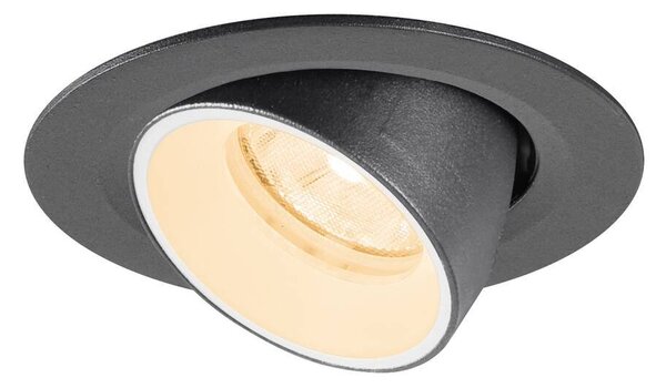 LA 1010027 NUMINOS® GIMBLE XS Stropní vestavné svítidlo, 2700 K, 20°, IP20, kulaté, černé / bílé - BIG WHITE (SLV)