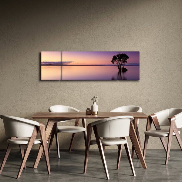 Obraz vodní hladiny při východu slunce (170x50 cm)