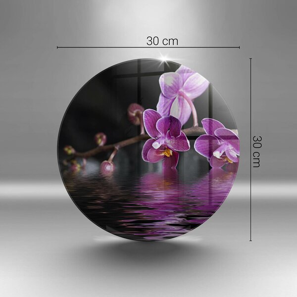 Skleněná deska do kuchyně Orchidejová zenová voda