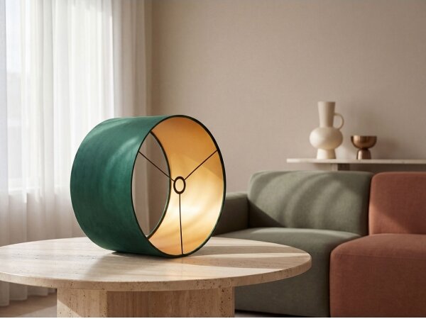 Stínidlo univerzální STANDART E27 pr. 45 cm zelená/zlatá