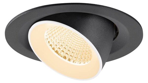 LA 1009545 NUMINOS® GIMBLE M Stropní vestavné svítidlo, 2700 K, 40°, černé / bílé - BIG WHITE (SLV)