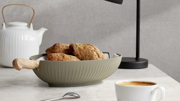 Kähler Design Ošatka na pečivo Hammershøi - Olive Green KD466