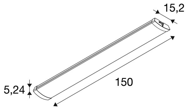 LA 1010916 BATTEN FLAT P 1500 72 830/840/850 ML WH - BIG WHITE (SLV)