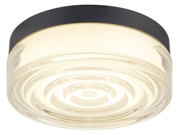 LA 1010211 CYFT WAVE XL Přisazené nástěnné a stropní svítidlo, 2700/3000/4000 K, 15 W, PHASE, 105°, IP65 černá / čirá - BIG WHITE (SLV)