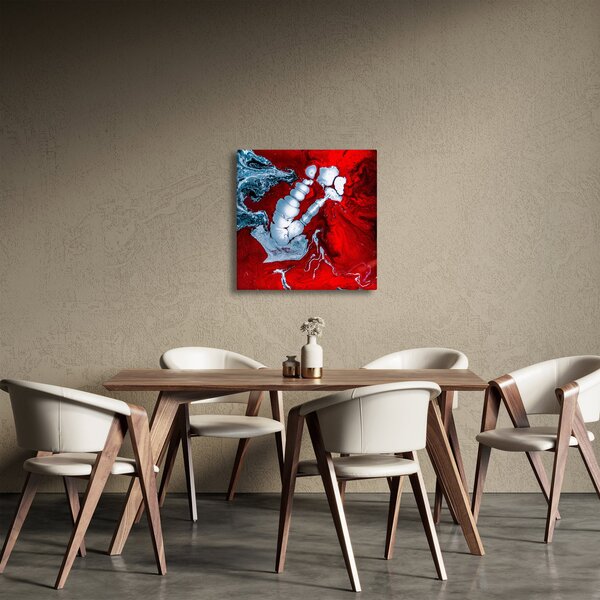 Obraz abstraktních skvrn (30x30 cm)