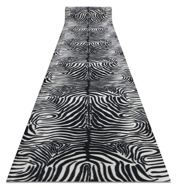 Protiskluzový běhoun DIGITAL zebra, bílý / černý