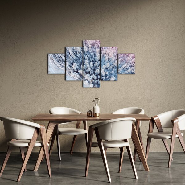 Obraz zasněžených stromů (125x70 cm)