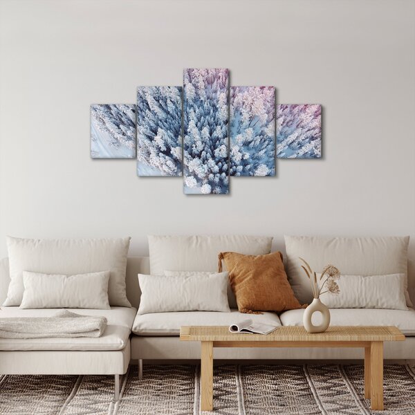 Obraz zasněžených stromů (125x70 cm)