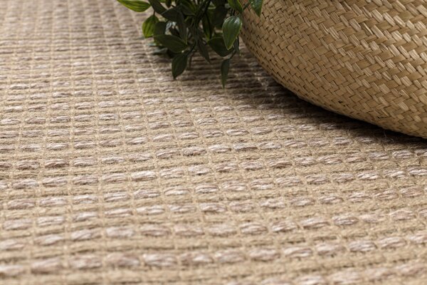 Koberec JUTE 3652 s třásněmi, šedý / béžový