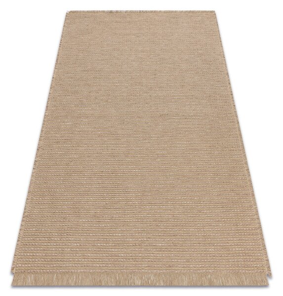 Koberec JUTE 3652 s třásněmi, šedý / béžový