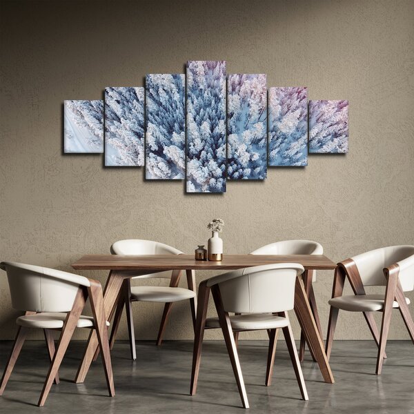 Obraz zasněžených stromů (210x100 cm)