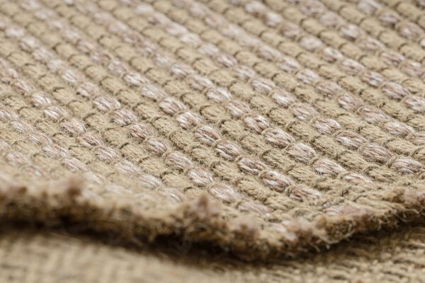 Koberec JUTE 3652 s třásněmi, šedý / béžový