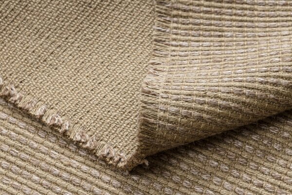 Koberec JUTE 3652 s třásněmi, šedý / béžový