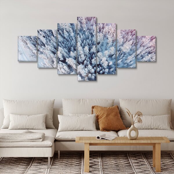 Obraz zasněžených stromů (210x100 cm)