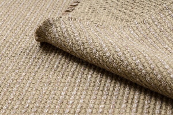 Koberec JUTE 3652 s třásněmi, šedý / béžový