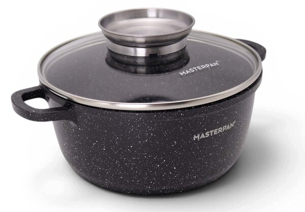 HRNEC ALUMINIUM OKRAGLY 26 CM MRAMOR S INDUKCÍ 5,5 L MASTERPAN MP-2116