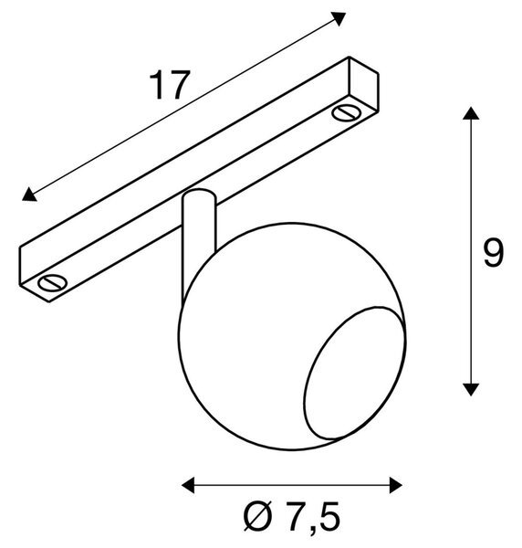 LA 1010456 LIGHT EYE® 2.0 48V Spot, DALI, kulatý, 2700 K, 10 W, 30°, černý - BIG WHITE (SLV)