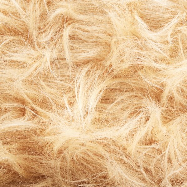 Zvířecí stolička WOOLLY Umělá kožešina Pískově béžová Nosorožec