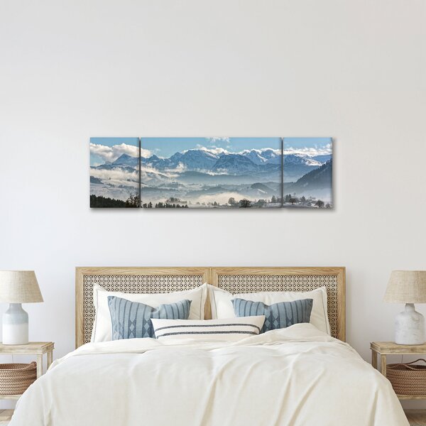 Obraz zasněžených hor (170x50 cm)
