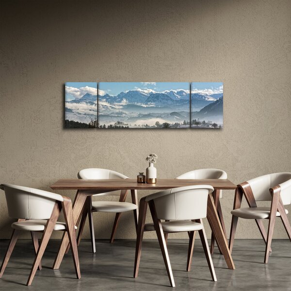 Obraz zasněžených hor (170x50 cm)