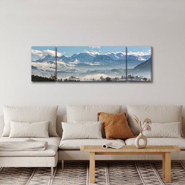 Obraz zasněžených hor (170x50 cm)