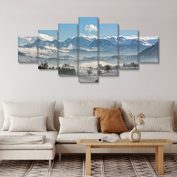 Obraz zasněžených hor (210x100 cm)